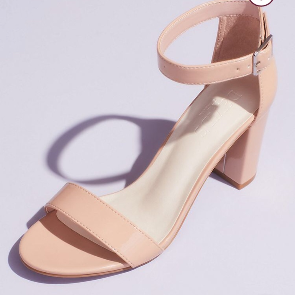 David’s Bridal 8W Nude Arya Block Heel Sandal